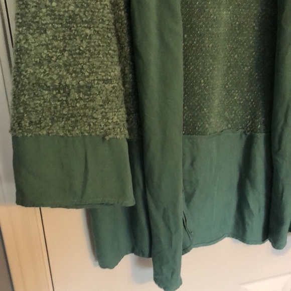 Soft Surroundings Wool Boucle Cardigan in Teal - Picture 7 of 12